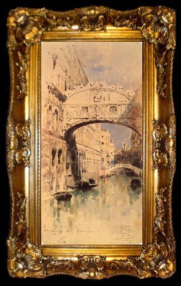 framed  Mikhail Vrubel Venice:The Bridge of Sighs, ta009-2